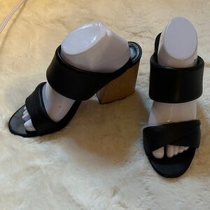 STEVE MADDEN Elegant Black Block Heel Sandals SZ 10
